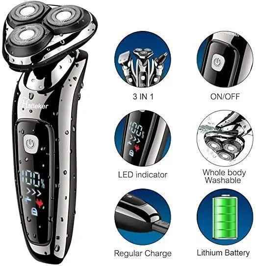 Hatteker Electric Shaver Men USB Rechargeable | Waterproof 4-in-1 Grooming Kit