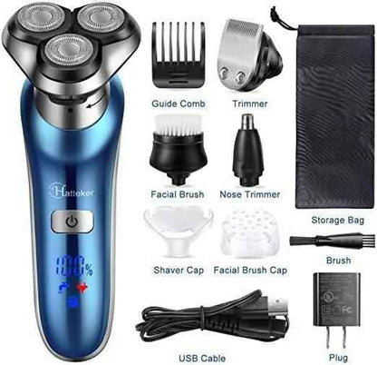 HATTEKER Electric Shaver Trimmer Cordless Beard Nose Hair Waterproof RSCK-960804