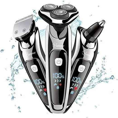 Hatteker Electric Shaver Men USB Rechargeable | Waterproof 4-in-1 Grooming Kit