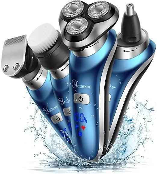 HATTEKER Electric Shaver Trimmer Cordless Beard Nose Hair Waterproof RSCK-960804