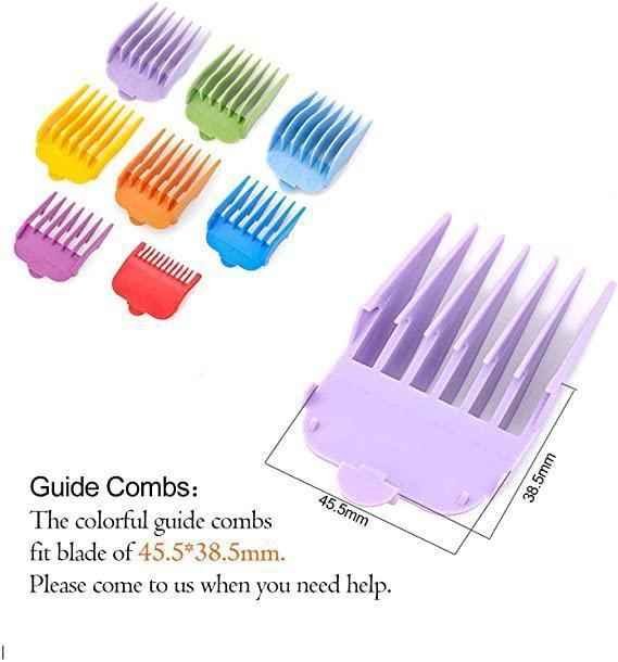 Professional Hair Clipper Guide Combs, Replacement Guards Set, 8 Length Attachment