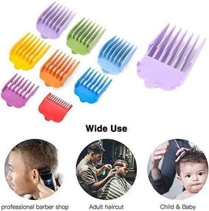 Professional Hair Clipper Guide Combs, Replacement Guards Set, 8 Length Attachment