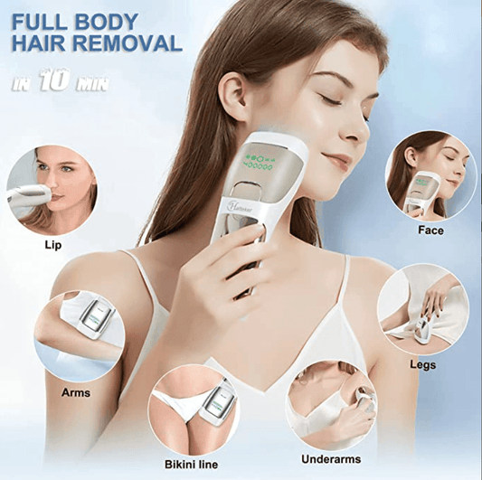 HATTEKER Laser Permanent Painless for Facial Whole Body Hair Removal Device Sapphire Freezing Point