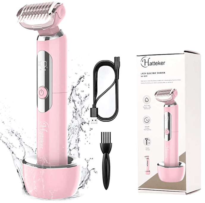 HATTEKER Electric Lady Shaver Razor Wet and Dry Waterproof