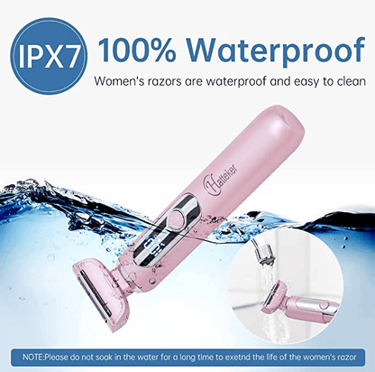 HATTEKER Electric Lady Shaver Razor Wet and Dry Waterproof