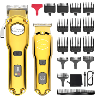 HATTEKER Lot 2 Professional Hair clipper Metal Electric Cordless  USB Charging