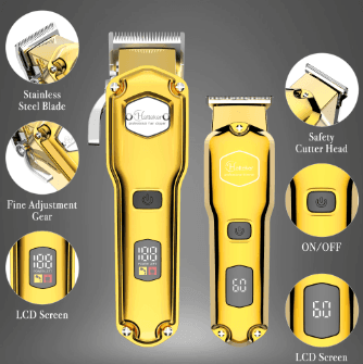 HATTEKER Lot 2 Professional Hair clipper Metal Electric Cordless  USB Charging