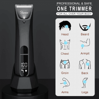 HATTEKER Hair Clipper for Men Rechargeable electric razor body Hair Trimmer SK-1810