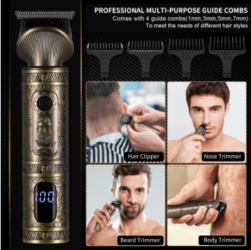 Hatteker 6 in 1 hair clipper sets hair trimmer hair cutting  USB charging electric shaver RFC-5618