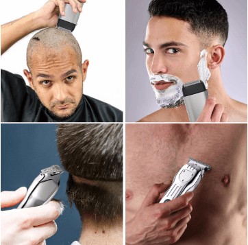 HATTEKER pro clipper 2 pieces set USB rechargeable electric hair cutting for men machine shaver set 0mm razor