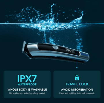 HATTEKER Pro Clipper Full Body Trimmer Razor 6 In 1 Beard  Shaver Nose trimmer