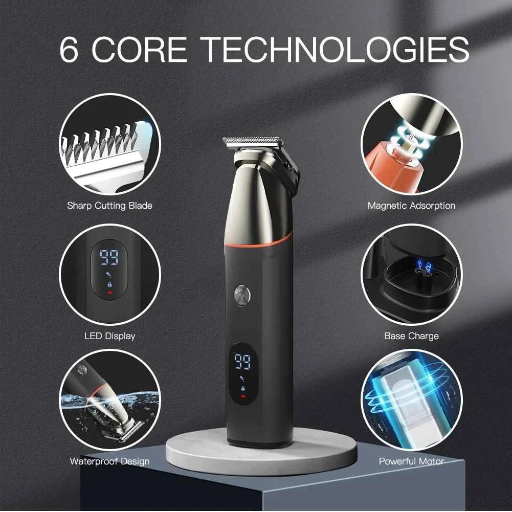 ELECTRIC hair clipper waterproof 5 in1 professional trimmer razor beard body hair cutting