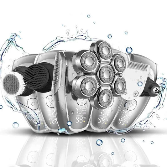 7D Floating heads Electric Razor for Men Upgrade 5 in 1 Shavers Multifunctional Bald Head