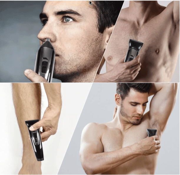 HATTEKER Professional Hair Trimmer Waterproof 5-in-1 RFC-588 – Cordless Grooming Kit for Beard, Hair & Body