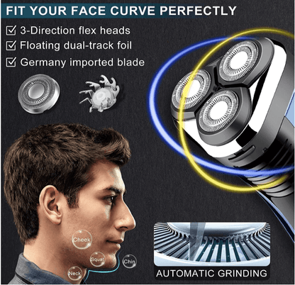 HATTEKER Electric Shaver Razor Beard Trimmer for Men Pop-Trimmer Waterproof