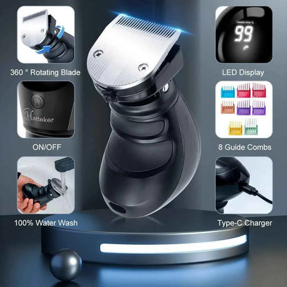 HATTEKER Handheld Electric Hair Clipper Hair Trimmer Pubic Body Grooming Bikini