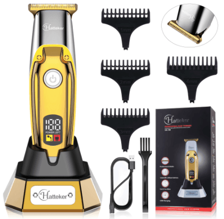 HATTEKER Professional Outlining Hair Beard  Kit Body Trimmer with T Blade Electric