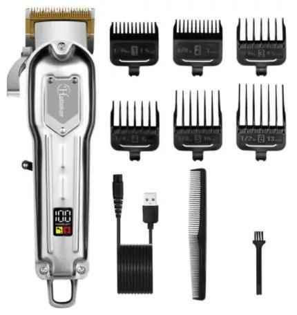 HATTEKER Hair Clipper Trimmer for Men Cordless USB Rechargeable Gold RFC 686