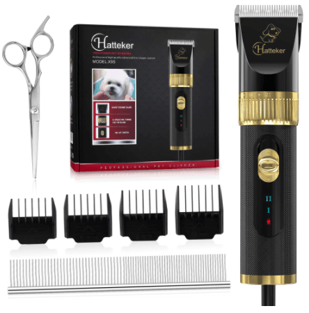 HATTEKER Professional Electric Dog Hair Cutter High Power Pet Cat Clipper