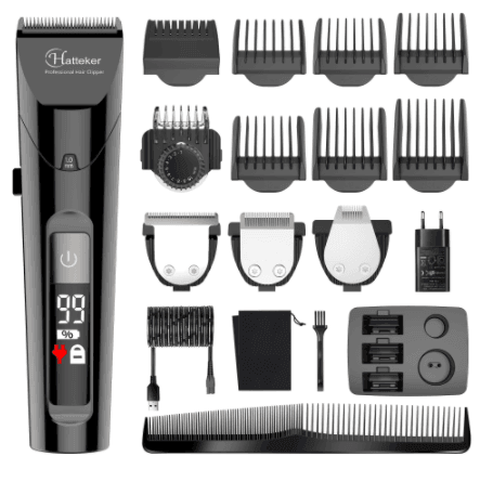 HATTEKER 4 in 1 professional electric hair clipper Waterproof RFC-69104