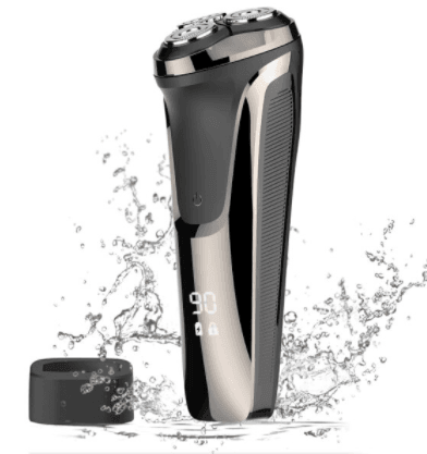 HATTEKER Electric Razor Wet & Dry Mens Electric Shaver with Pop-up 3D Rechargeable Rotary Shaver