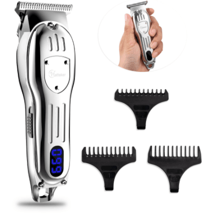 HATTEKER Metal Electric Hair Clipper Mini Professional Men's Hair