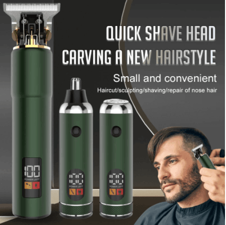 HATTEKER T-blade Hair Clippers 2 in 1 Nose trimmer Electric Hair Cut Machine Cordless