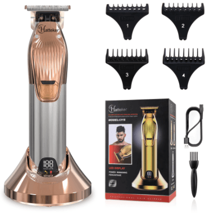 HATTEKER Professional Hair Clippers Cordless Pro Li Outlining Trimmer