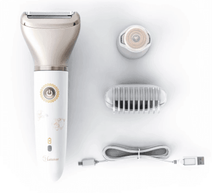 HATTEKER Electric Women Epilator Painless Hair Remover Waterproof USB Charging