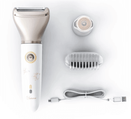 HATTEKER Electric Women Epilator Painless Hair Remover Waterproof USB Charging