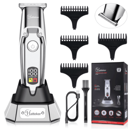 HATTEKER Professional Outlining Hair Beard  Kit Body Trimmer with T Blade Electric