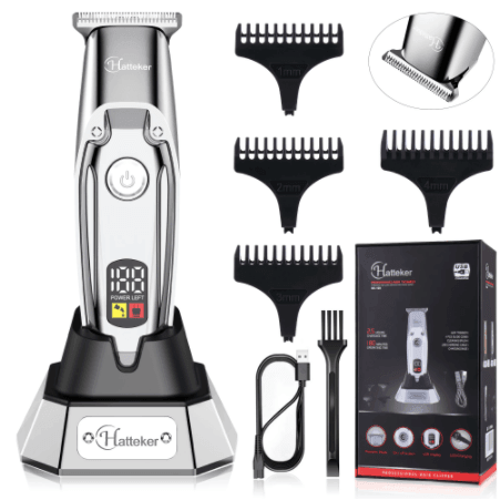 HATTEKER Professional Outlining Hair Beard  Kit Body Trimmer with T Blade Electric