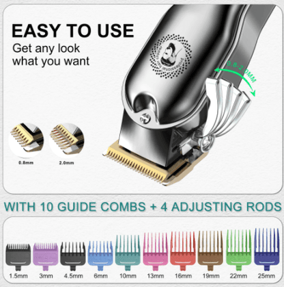 Hatteker Clipper Hair Trimmer Barber Clipper  Beard Nose Hair Cutting Grooming Kit Professional IPX7 Waterproof