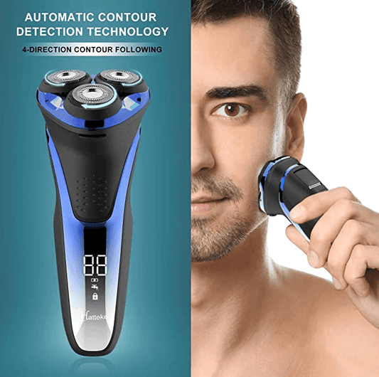 HATTEKER Electric Shaverwith Pop-up Trimmer Waterproof
