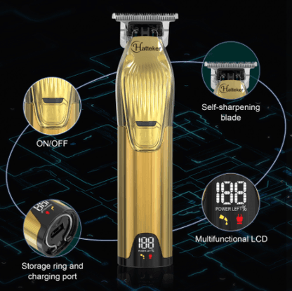 HATTEKER Professional Hair Clippers Cordless Pro Li Outlining Trimmer