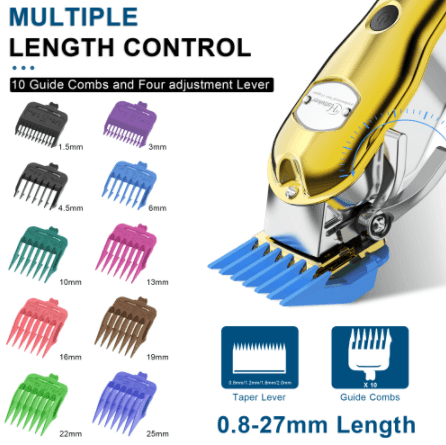 HATTEKER Professional Trimmer Beard Precision Long Hair Waterproof  Gold