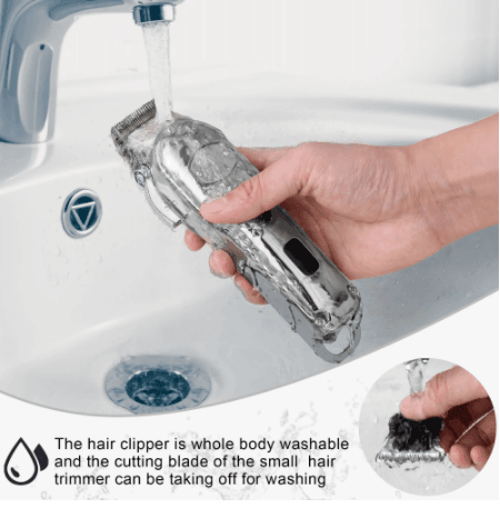HATTEKER Set Hair Clipper Professional Cutter Set Metal Electric Cordless Hair Trimmer LCD Display Hairdressing