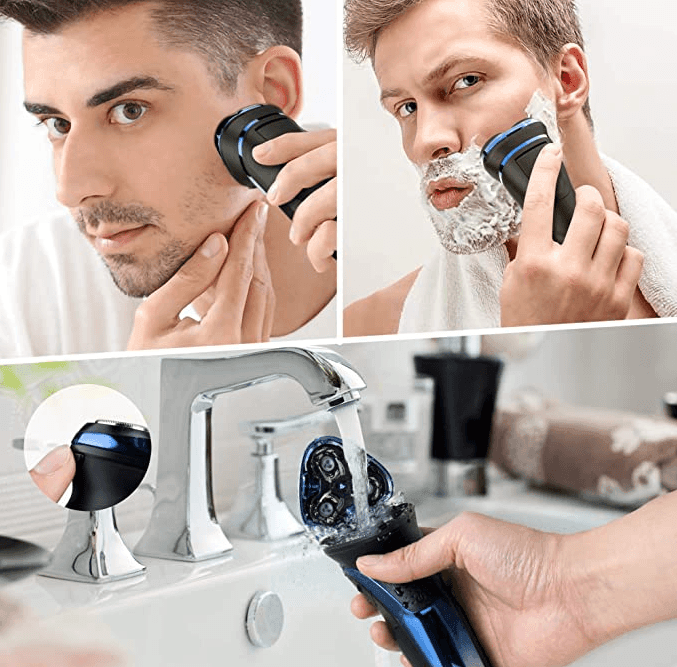 HATTEKER Electric Shaverwith Pop-up Trimmer Waterproof