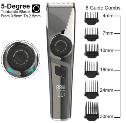 HATTEKER Professional Hair Trimmer Waterproof Men grooming kit Ceramic Blade 30903
