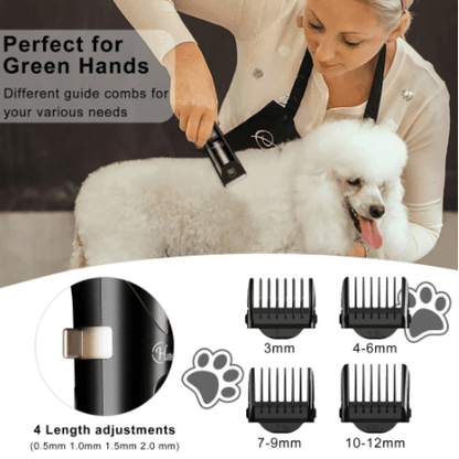 HATTEKER Pet Hair Clipper Professional Rechargeable Grooming Cutters for Animal Barber Scissors SK691
