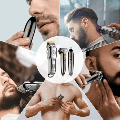 Hatteker Clipper Hair Trimmer Barber Clipper  Beard Nose Hair Cutting Grooming Kit Professional IPX7 Waterproof