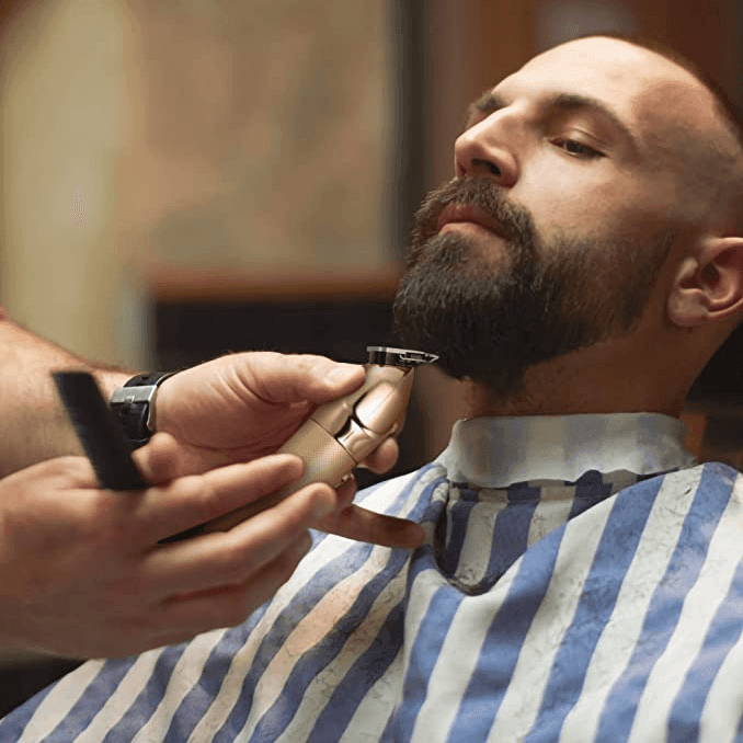 HATTEKER Hair Clippers 0.1mm Beard Trimmer Cordless Gold Portable Rechargeable
