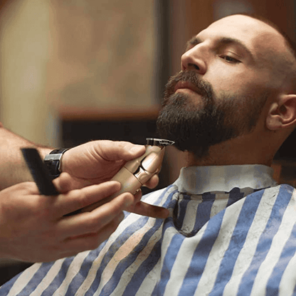 HATTEKER Hair Clippers 0.1mm Beard Trimmer Cordless Gold Portable Rechargeable