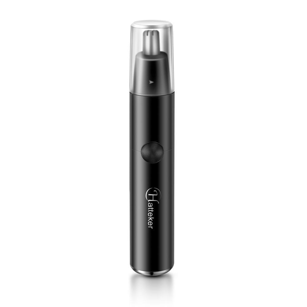 HATTEKER Portable Electric Nose Hair Trimmer  Battery Powered Razor Ear - HATTEKER