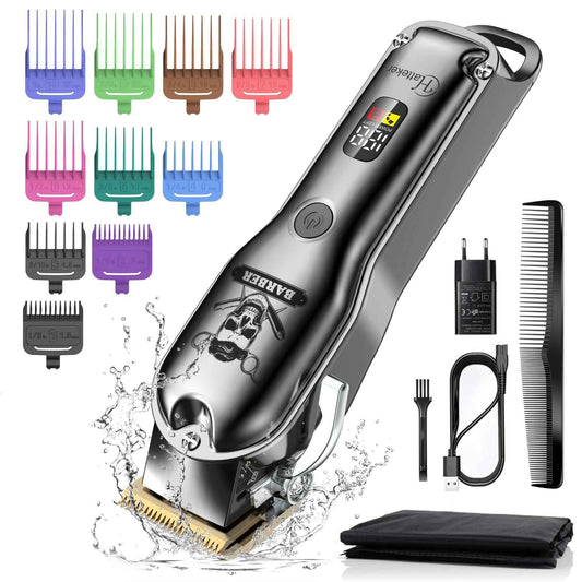 HATTEKER Hair Clipper Mens Beard Trimmer Professional Cordless Rechargeable 696C