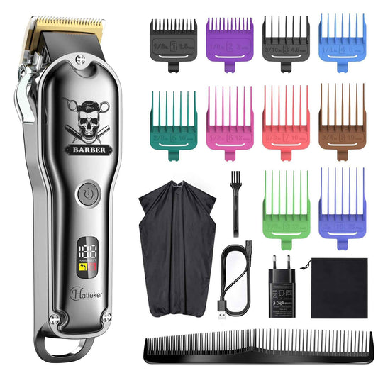 HATTEKER Hair Clipper Mens Beard Trimmer Professional Cordless Rechargeable 696C