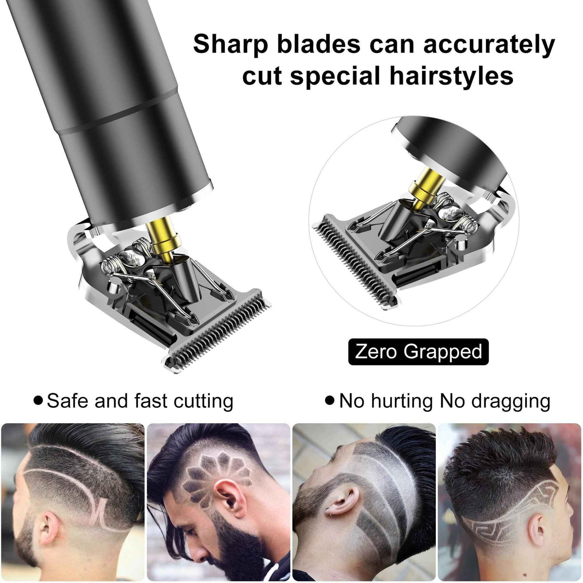 HATTEKER Hair Clipper Trimmer for Men Cordless Beard Trimmer
