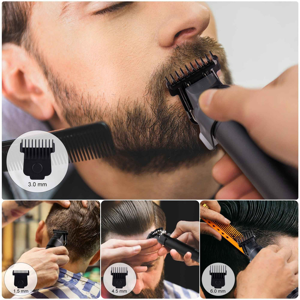 HATTEKER Hair Clipper Trimmer for Men Cordless Beard Trimmer