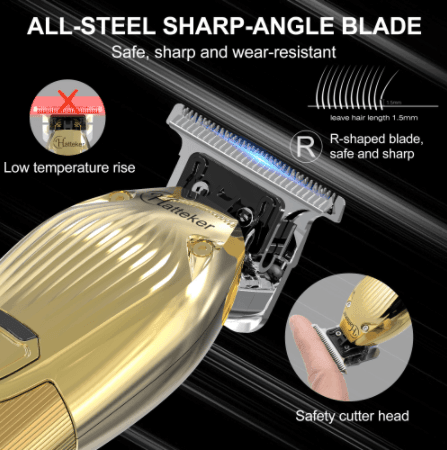 HATTEKER Professional Hair Clippers Cordless Pro Li Outlining Trimmer