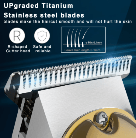 HATTEKER Metal Electric Hair Clipper Mini Professional Men's Hair